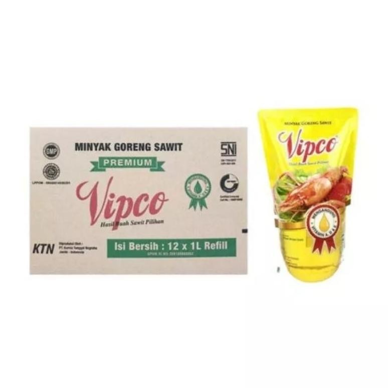 

Minyak Goreng Vipco Grandco Resto 1 Dus isi 12 Pouch @1 liter murah