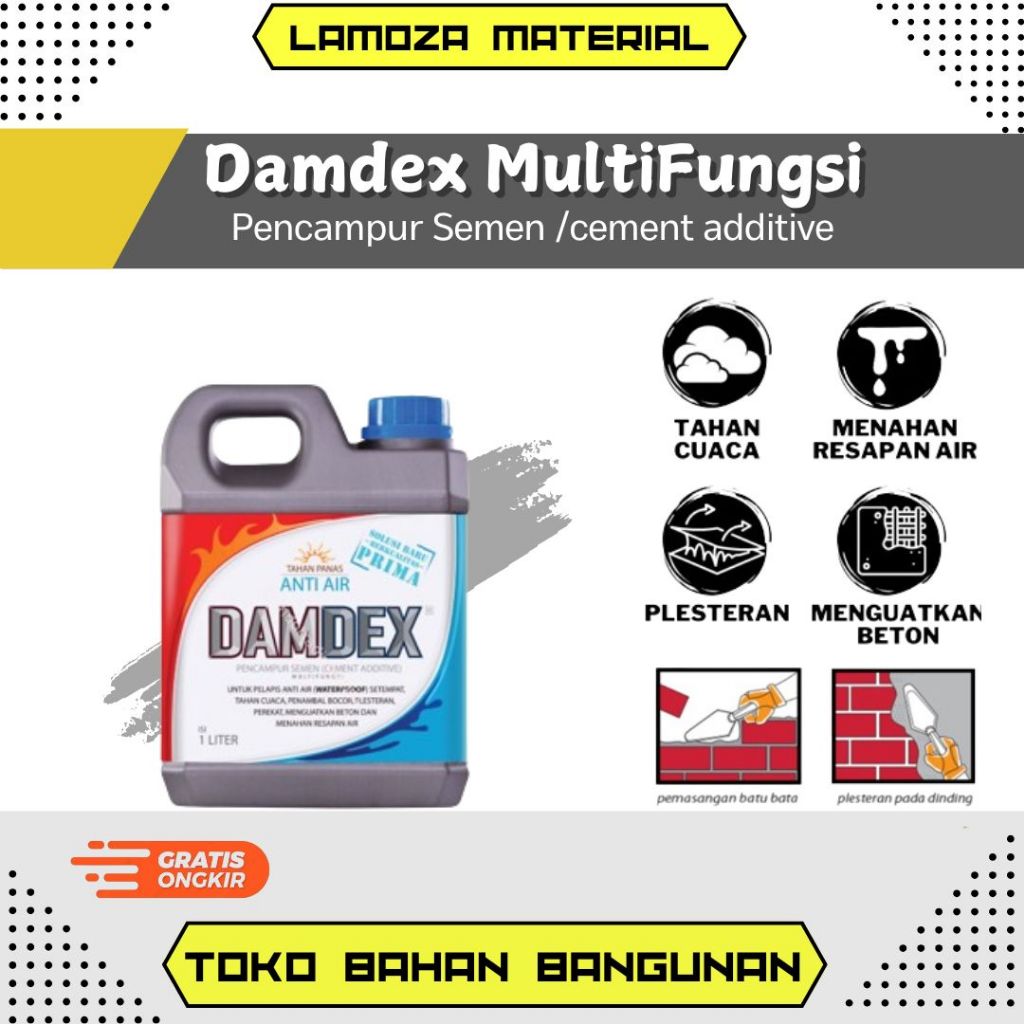 LAMOZA DAMDEX MULTIFUNGSI 5LITER//DAMDEX PENCAMPUR SEMEN 5 LITER GALON