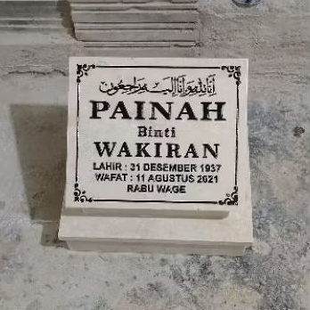 Batu Nisan Marmer / Kijing Makam Marmer / Papan Nama Makam Marmer / Kijing Marmer Murah