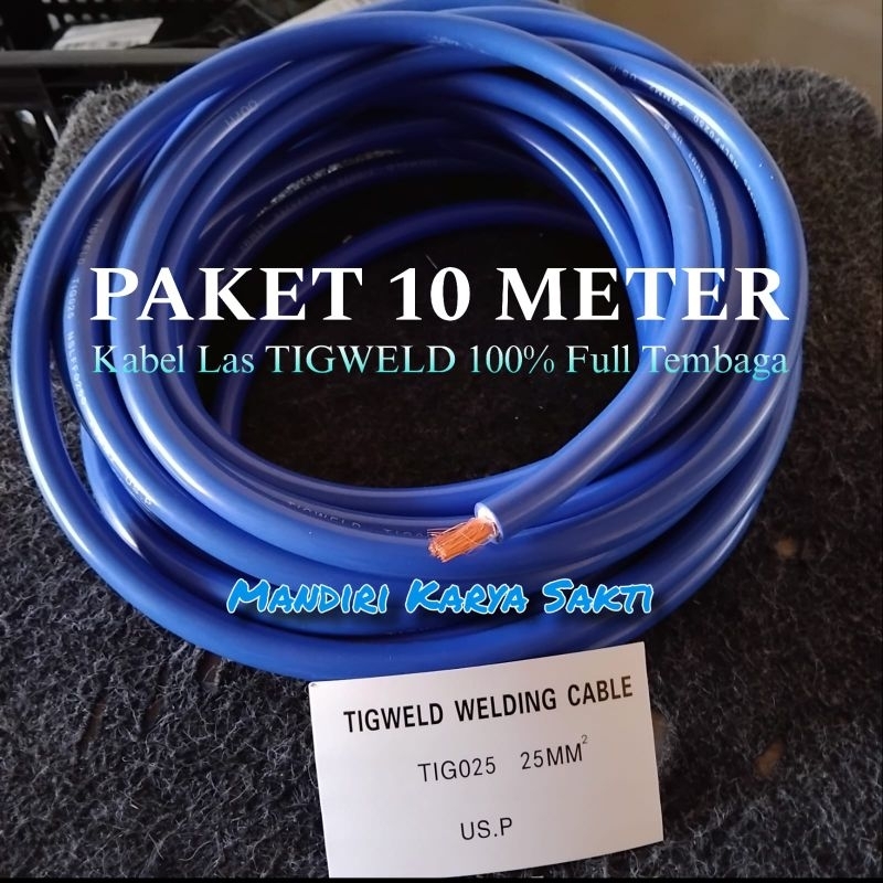 TIGWELD | PAKET 10 METER Kabel Las 25mm 100% Full Tembaga | Kabel Las 25mm Tigweld  Superfleksible 1