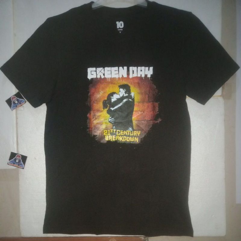 GREEN DAY X topten t shirt band size S SECOND ORIGINAL