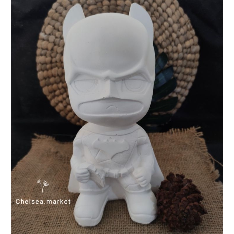 Patung Gypsum lukis celengan Batman 3D