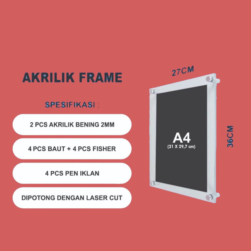Frame Akrilik A4 2mm
