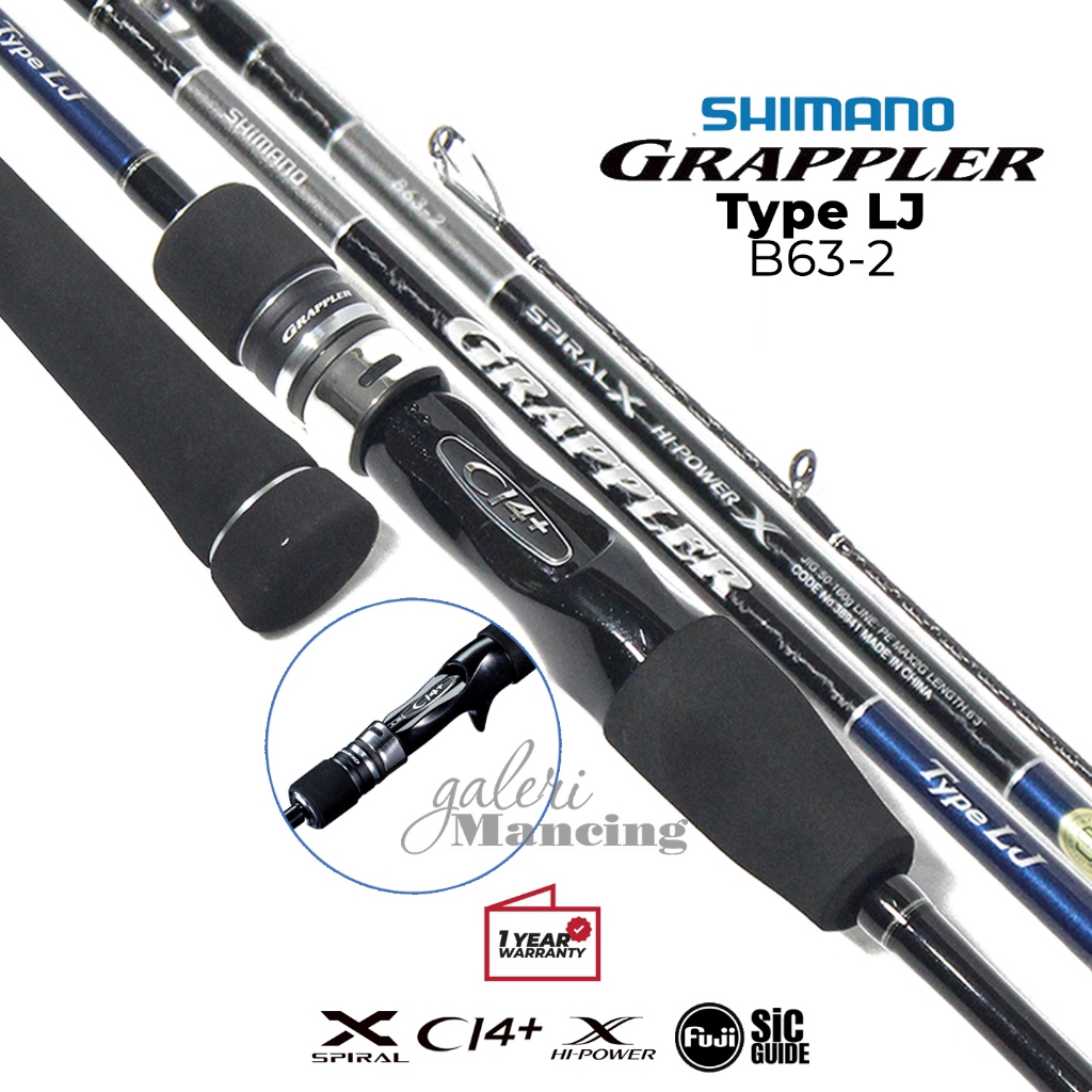 Joran BC SHIMANO GRAPPLER TYPE LJ | Fuji SiC + Spiral X / Hi Power X blank + CI4+ Seat | Light Jiggi