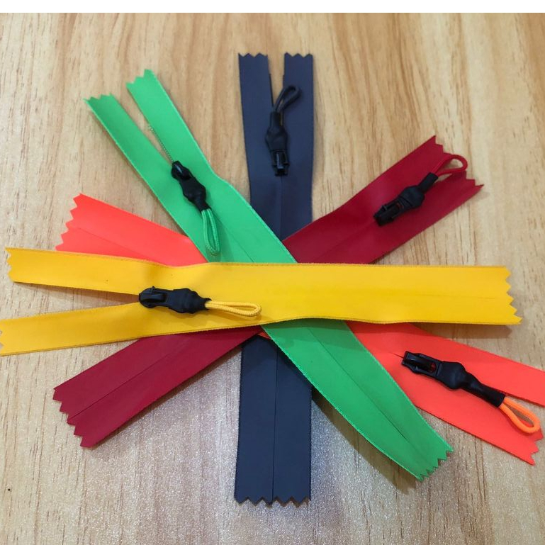 resleting waterproof saku 17 cm warna isi 12 pcs premium