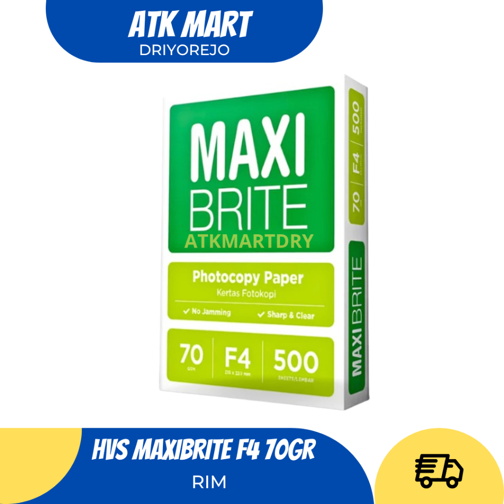 

KERTAS HVS F4 70 GRAM 1 RIM MAXIBRITE COPIER FOTOCOPY PAPER FOLIO PUTIH