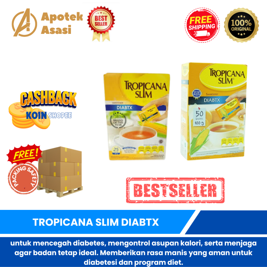 

TROPICANA SLIM DIABTX BOX 25 SACHET DAN 50 SACHET
