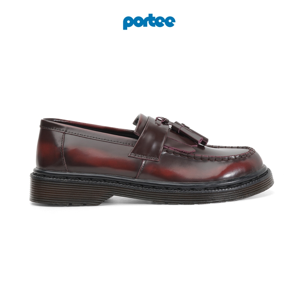 Kulit Pria Portee Sepatu Kulit Pria Portee Goods Loafers Moc Tasseled Oxblood Portee Goods Loafers M