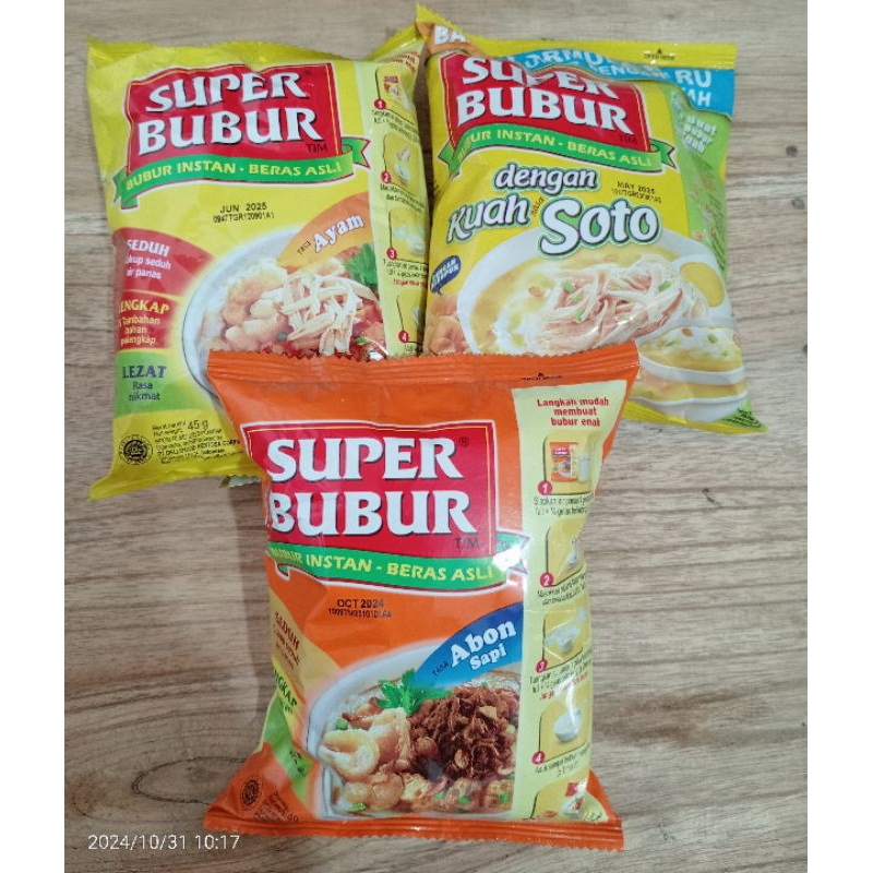 

SUPER BUBUR VARIAN//RASA AYAM//RASA SOTO//RASA ABON SAPI