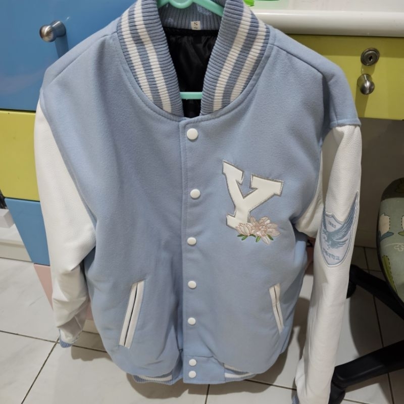 [READY NEVER USED] MERCH OFFICIAL YONSEI UNIVERSITY KOREA ORI SIZE S Stadium Jacket Outer Light Blue