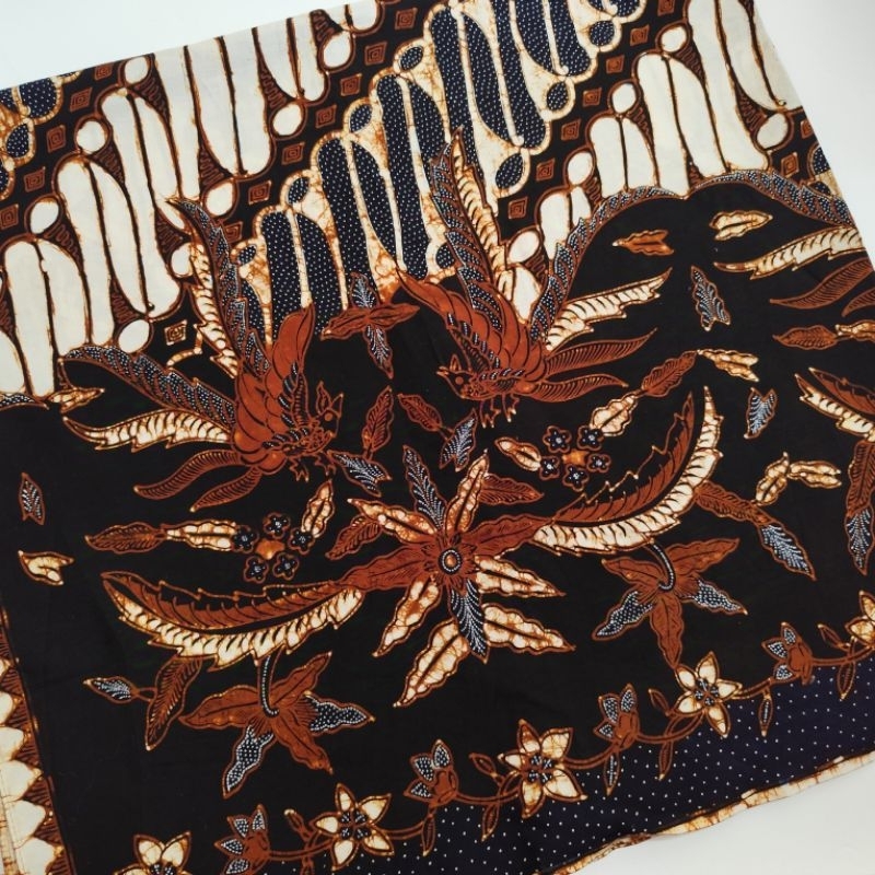 Jarik batik tulis sogan jogja motif parang burung