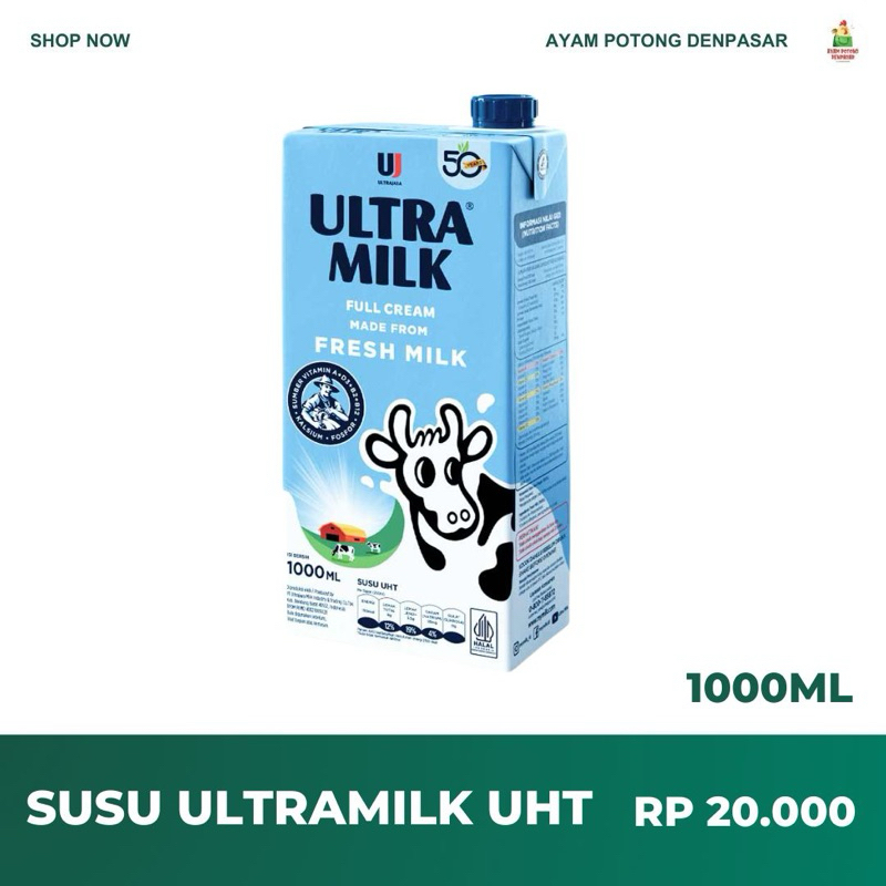 

SUSU ULTRA 1liter full cream dan cokelat