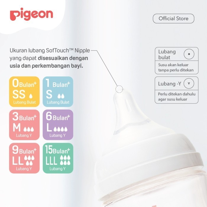 Pigeon Softouch Plus Nipple 1Pcs Box (Nipple Dot)