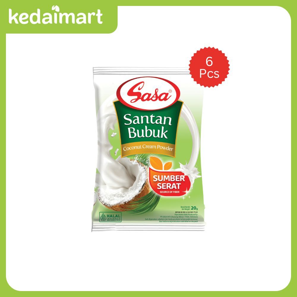 

Sasa Santan Bubuk Sachet Isi 6 x 23 Gram / 20 Gram