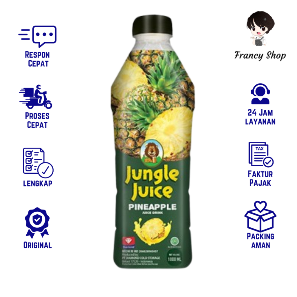 

Jungle Pineapple Juice 1000 ml Jus Sari Buah Nanas 1 Liter