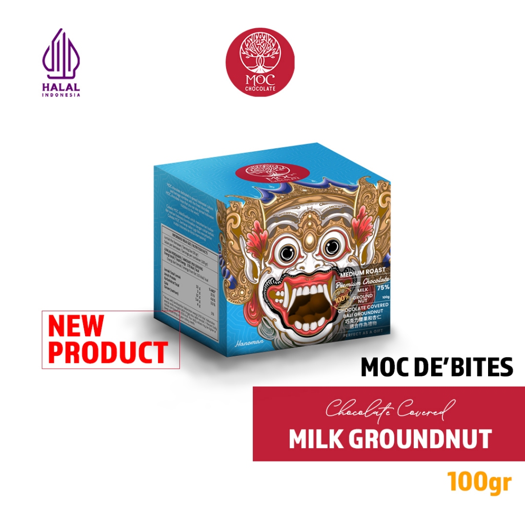 

MOC Chocolate De'Bites - Milk with Groundnut 100g - Cemilan