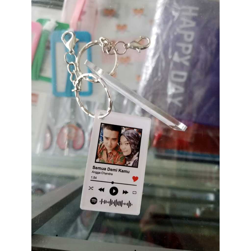 Gantungan Kunci Keychain Spotify Custom - Aklirik 2MM
