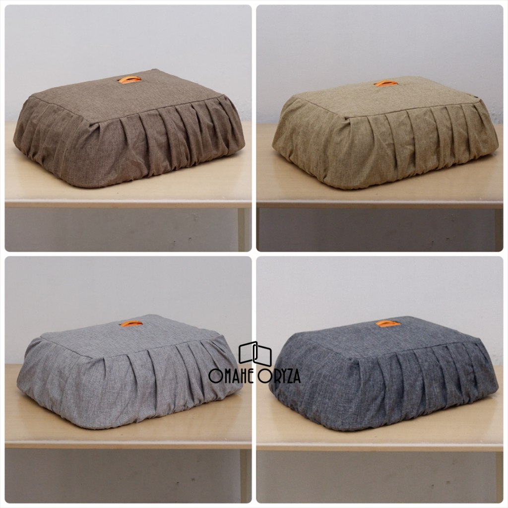 Sarung Tudung Saji Persegi Panjang Kain Penutup Tutup Saji Kotak Bahan Tebal Motif Polos Minimalis