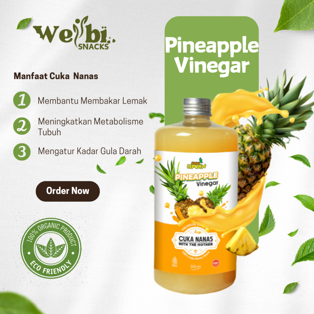 

Cuka Buah Nanas Original Suur Lemoen Pineapple Cider Vinegar Kemasan Botol 250ml dan 500ml - 250ml