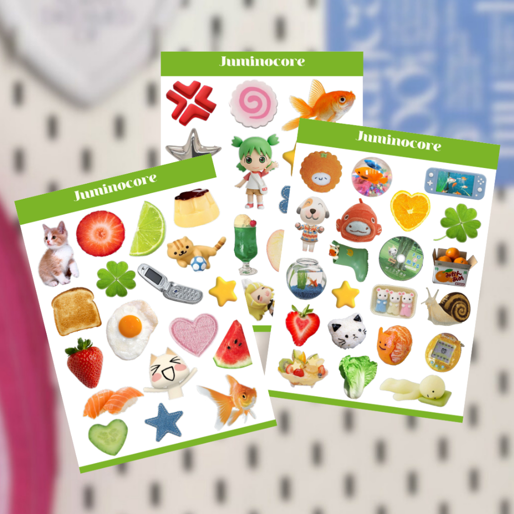 

JUMINOCORE JAPAN DECO STICKERS SHEET / DECO STICKER VINTAGE RETRO AESTHETIC FOR JOURNALING