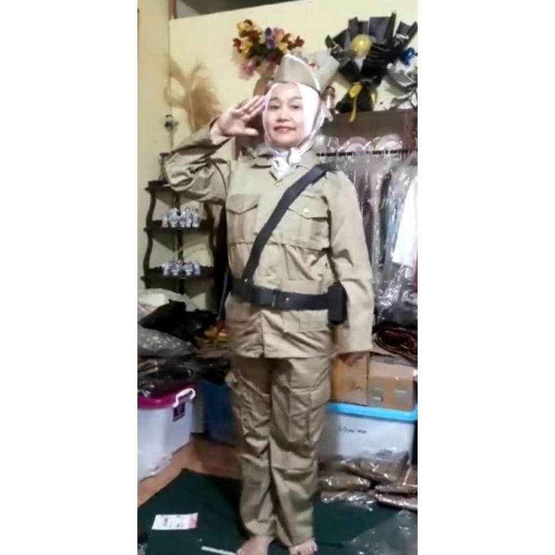 Baju Pejuang Dewasa Bung Tomo Kostum Veteran Dewasa