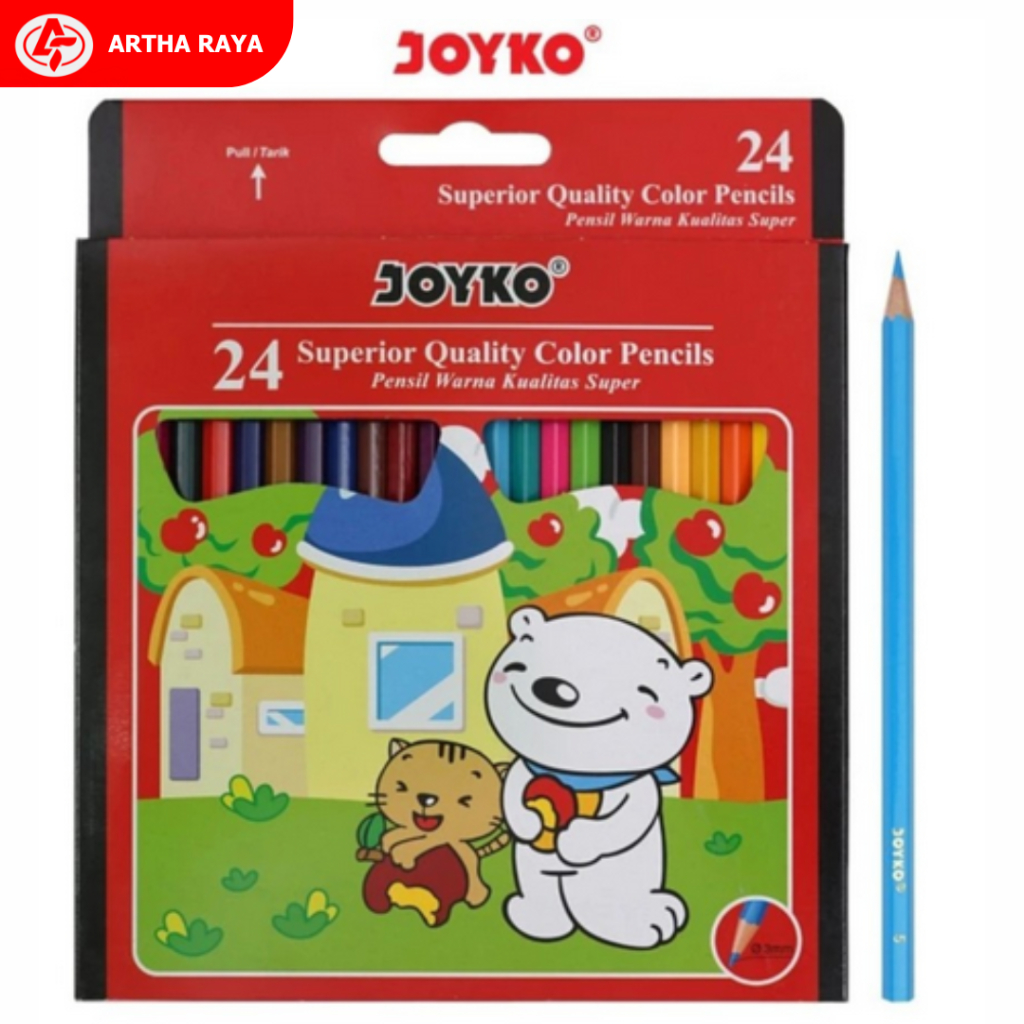 

Pensil Warna Joyko CP-24PB - Color Pencil - 24 Warna
