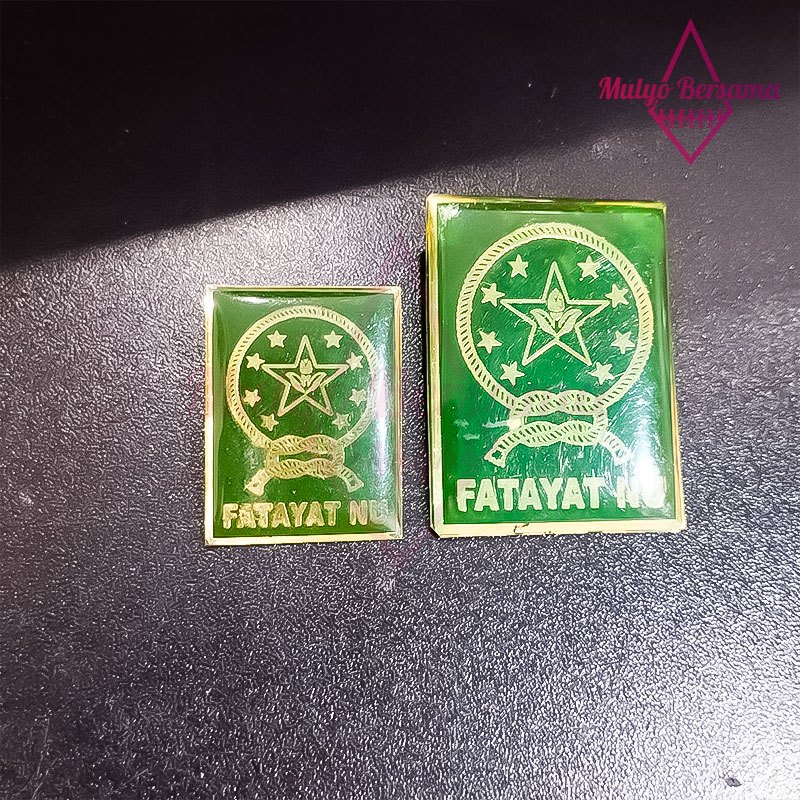 Lencana Pin Fatayat NU Hijau Pin Bros Logo Fatayat NU Model Kotak - Mulyo Bersama