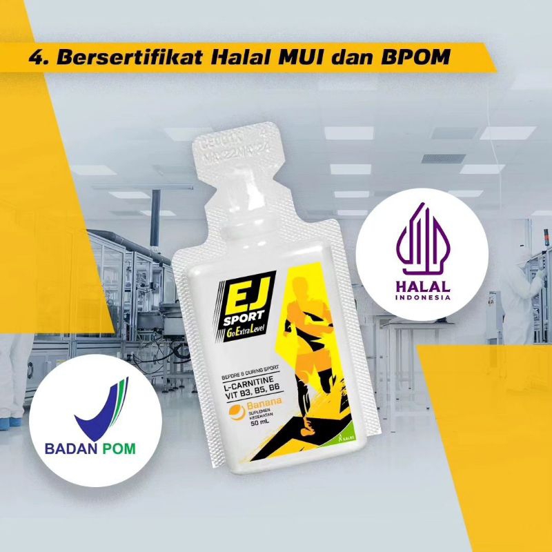 

Ej sport pack (5 tube ) rasa banana - energy gel untuk manambah stamina anda saat lari