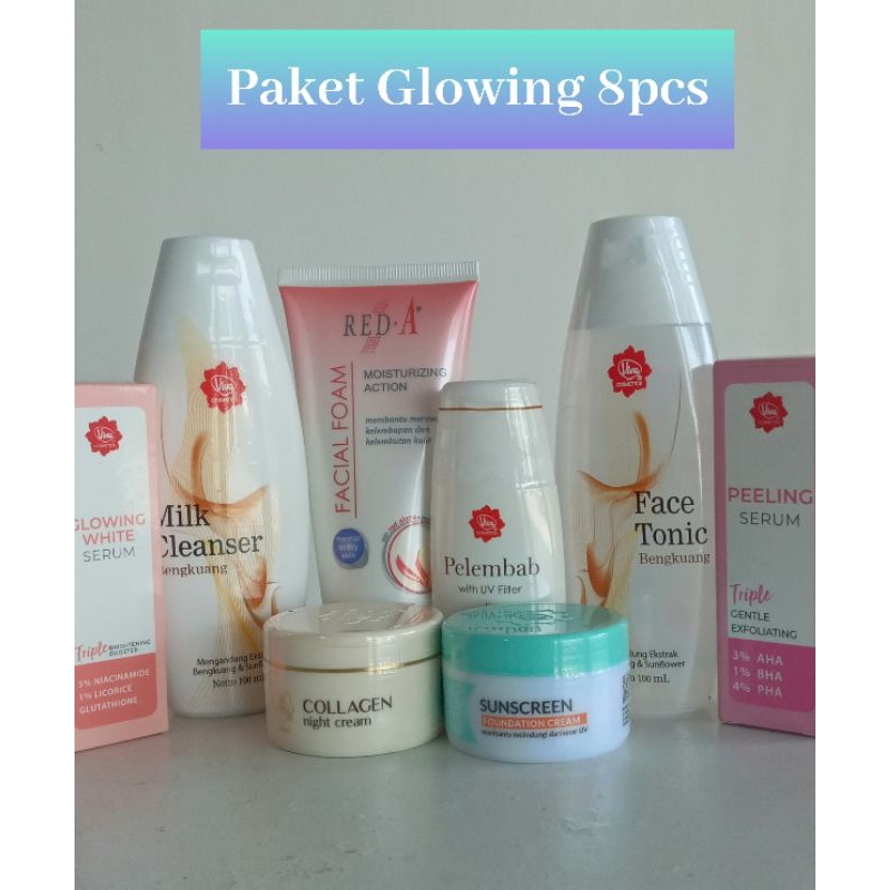 Viva Paket Lengkap Glowing 8pcs/Viva Paket Glowing 7pcs