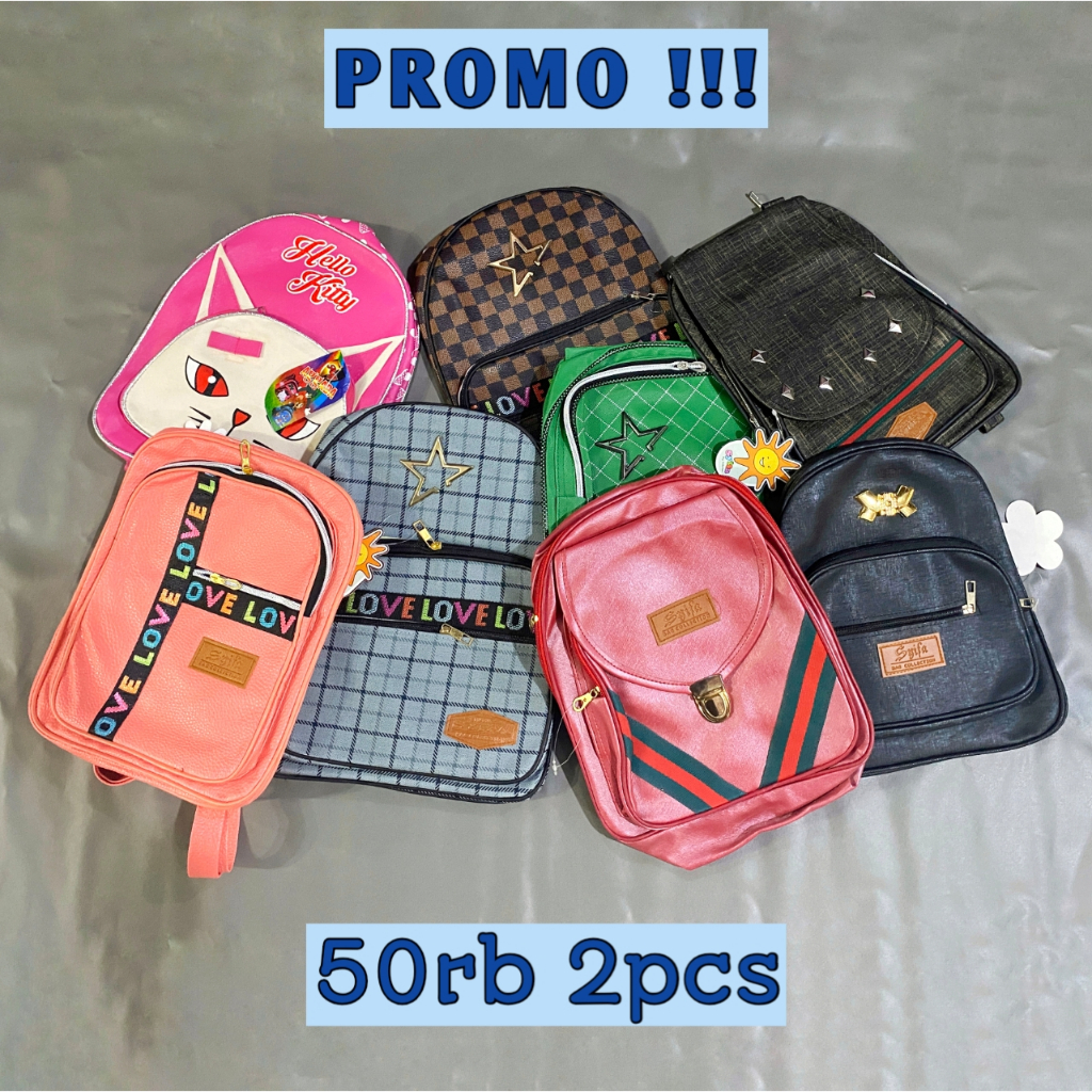 Ransel Wanita Remaja Tas Fashion 2pcs