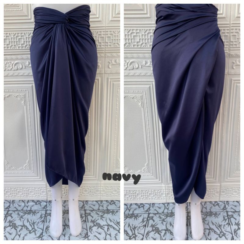 READY-ASF-Rok Lilit Polos Bawahan Kebaya Modern Satin Premium