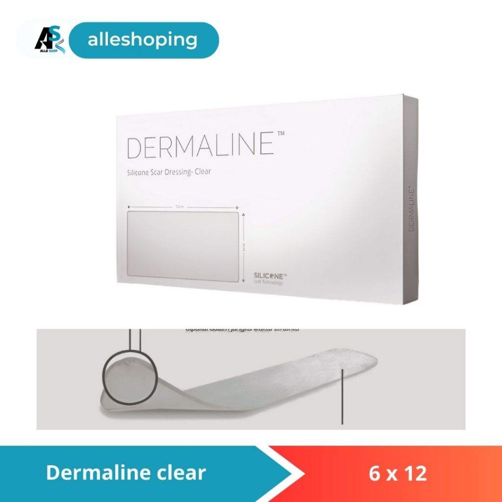 Dermaline  Clear Silicone Scar Sheet -6x12cm/pc