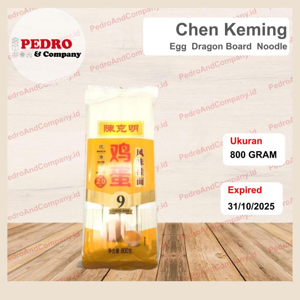 

Chen Keming Egg Dragon Board Noodle 800 gram mie telor china dried noodle mi telur