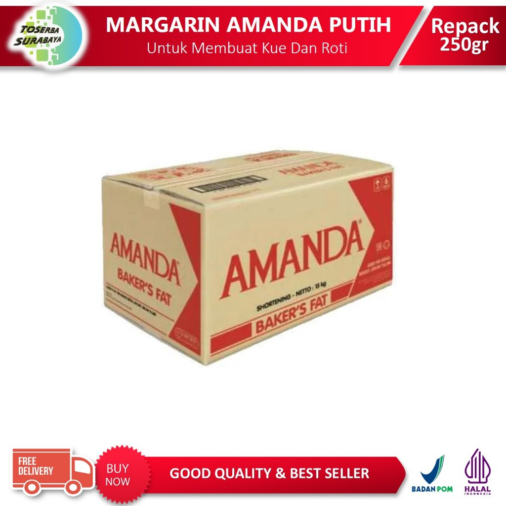 

Margarin Putih AMANDA BAKER'S FAT 250g / Mentega Putih - SHORTENING (TAWAR)