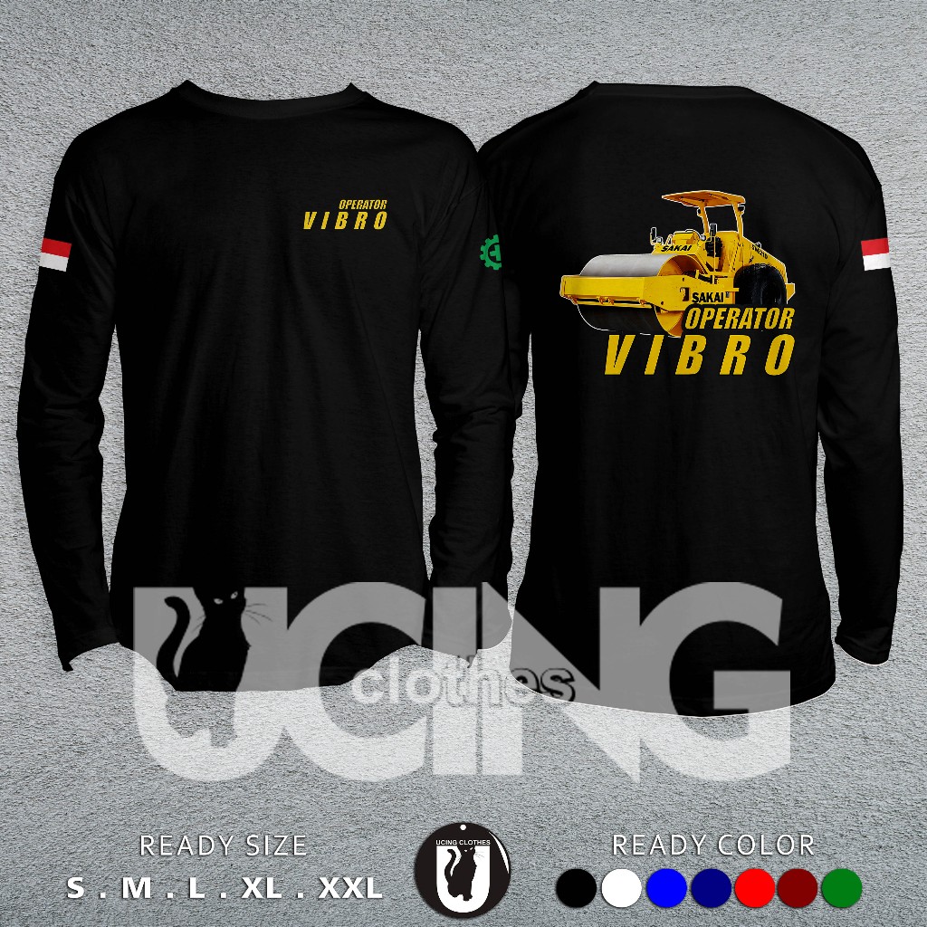 Kaos Baju Vibro Roller Operator Vibro Lengan Panjang Kaos Distro