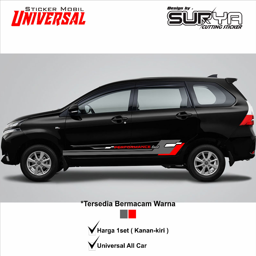 Sticker mobil avanza xenia cutting sporty