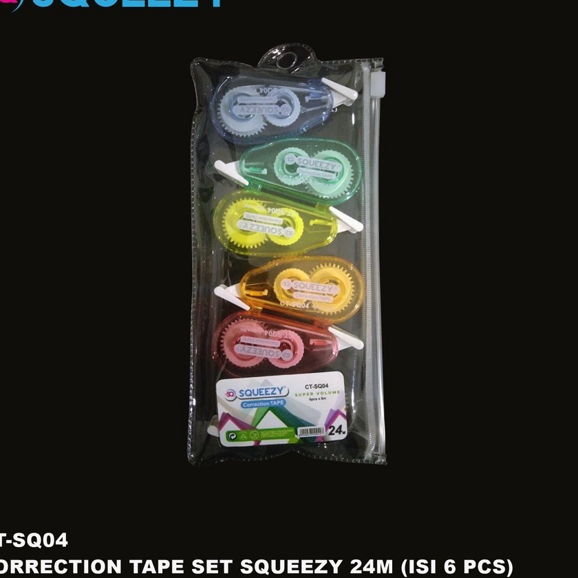 

Terjangkau CT4 Tipex Squeezy isi 6pcs Correction Tape si