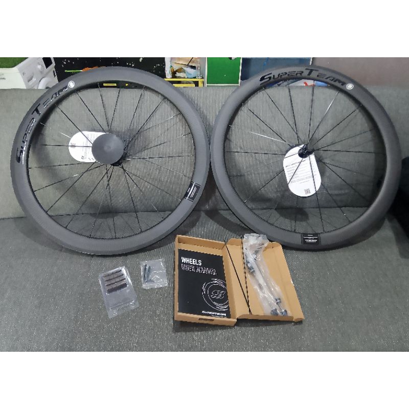 WHEELSET ROADBIKE SUPERTEAM RIMBRAKE 38MM 50MM CARBON NEW BRAKELINE HubR13 ORIGINAL BRAND NEW IN BOX