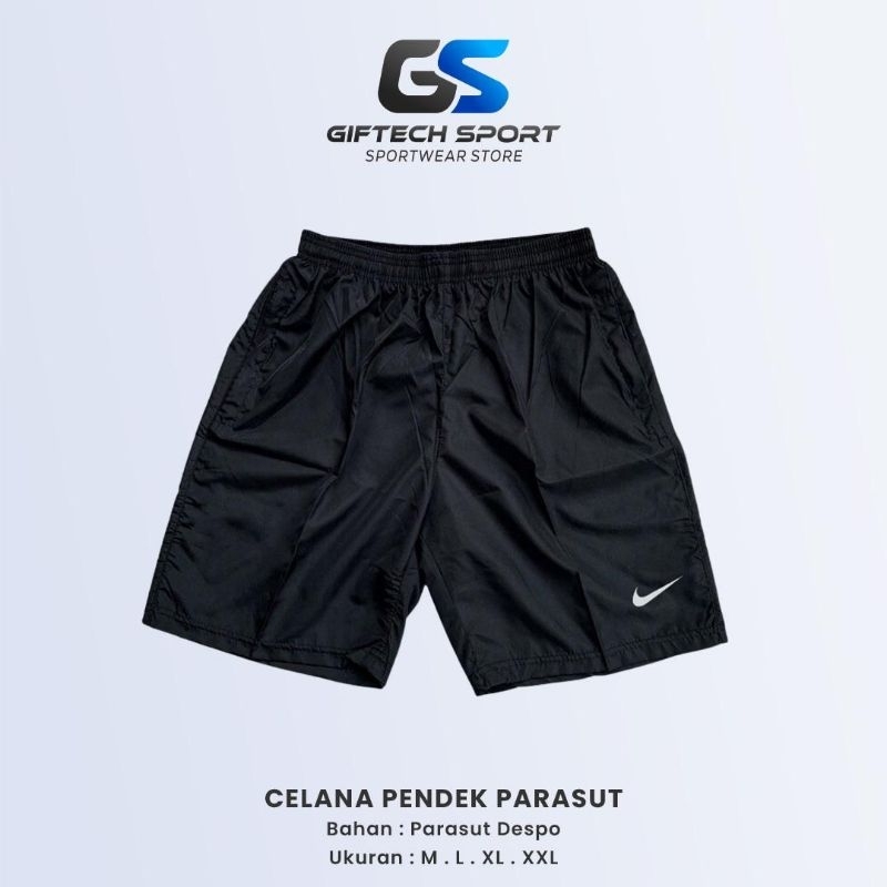 Celana Pendek Olahraga Parasut Kolor Sport Resleting Unisex