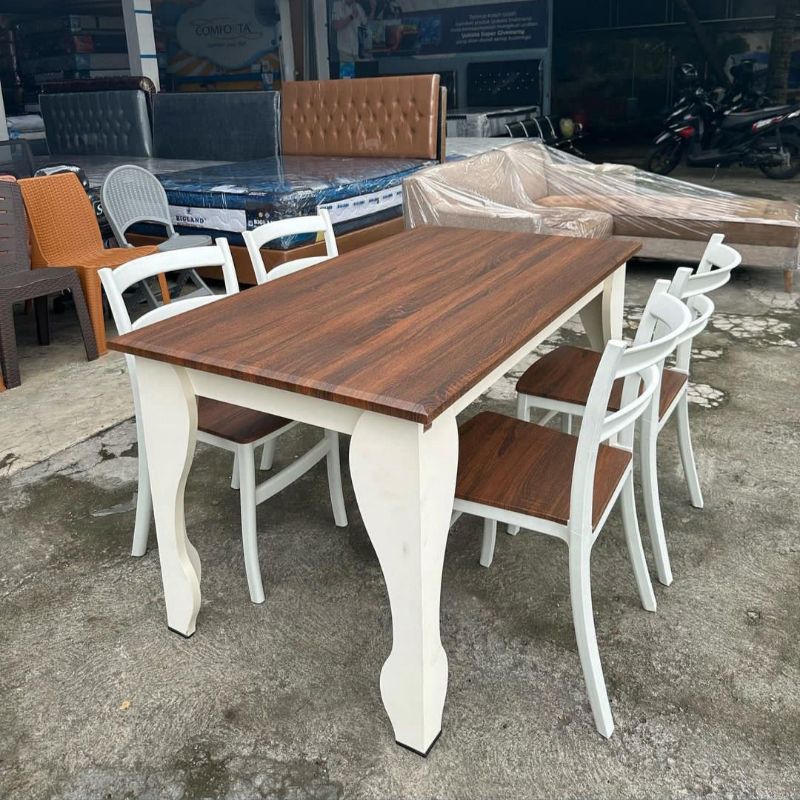 Fullset Meja Makan 4 Kursi Olympic DTM Winston