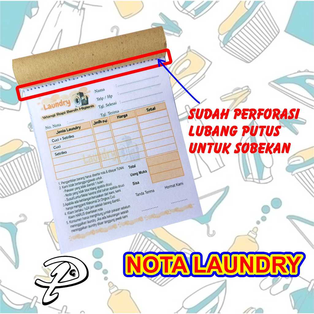

Nota Laundry FULL COLOR 2 ply Ready Stok
