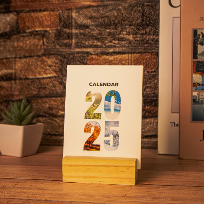 

Calendar Kalendar Kayu Aesthetic 2025 Hampers Souvenir Dekorasi Ruangan