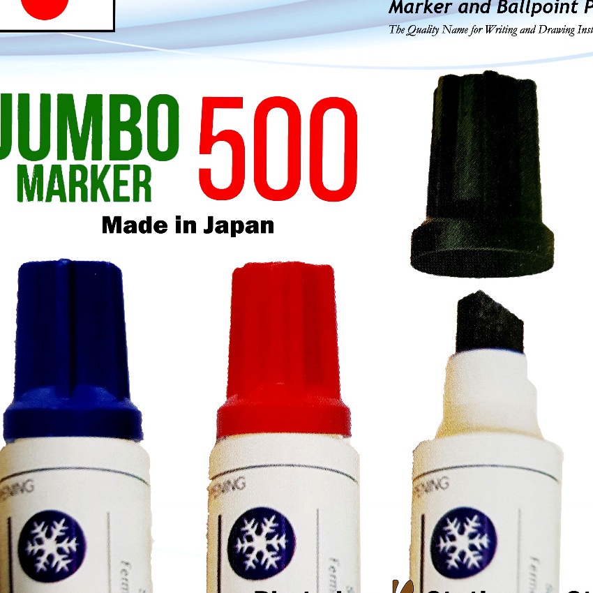 

KF7 Spidol Permanent Snowman Orinal Jumbo Marker Hitam Biru Merah Made in Japan