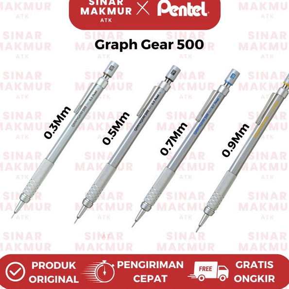 

KP8 Pensil mekanikMechanical Pencil Graphgear Pentel Pcs