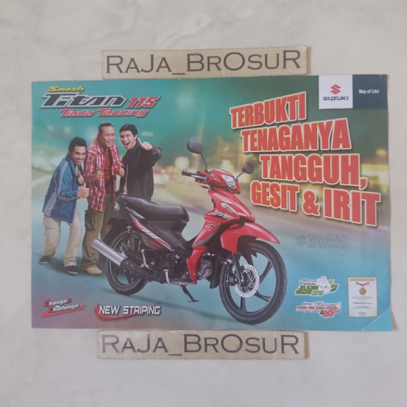 Poster brosur katalog flyer Suzuki Smash Titan/Smash Titan115 Sule 2011