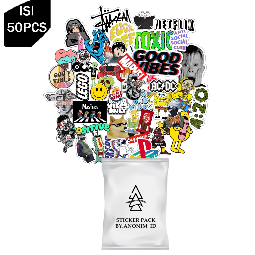 

Sticker Pack Stiker Aesthetic Anti Air Tahan Panas Cocok Ditempel Di Motor Helm Mobil Hp Laptop