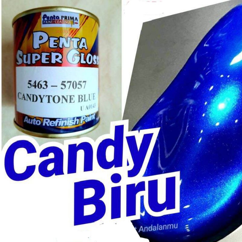 Cat Biru Candy Blue Penta Super Glos NC Cat Mobil Motor Velg 200gr