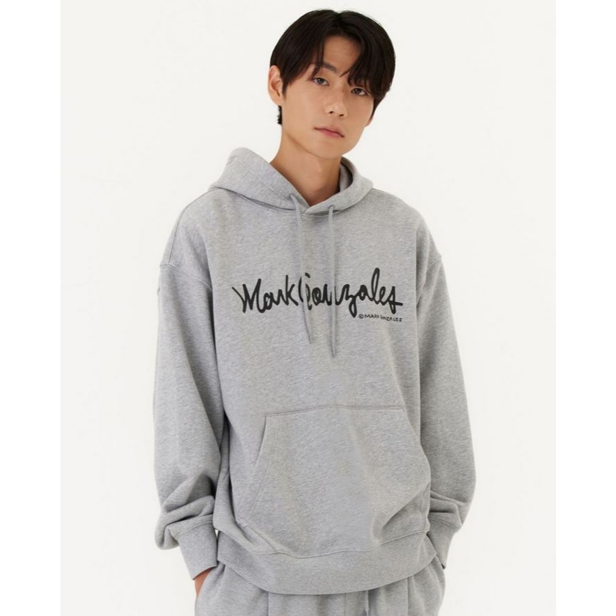 Hoodie Pria Mark Gonzales Sign Logo Hoodie Grey Original