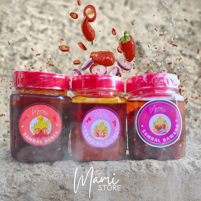 

SAMBAL CUMI SAMBAL BEBEK SAMBAL BAWANG 100% CABAI ASLI HOME MADE MAMI KITCHEN