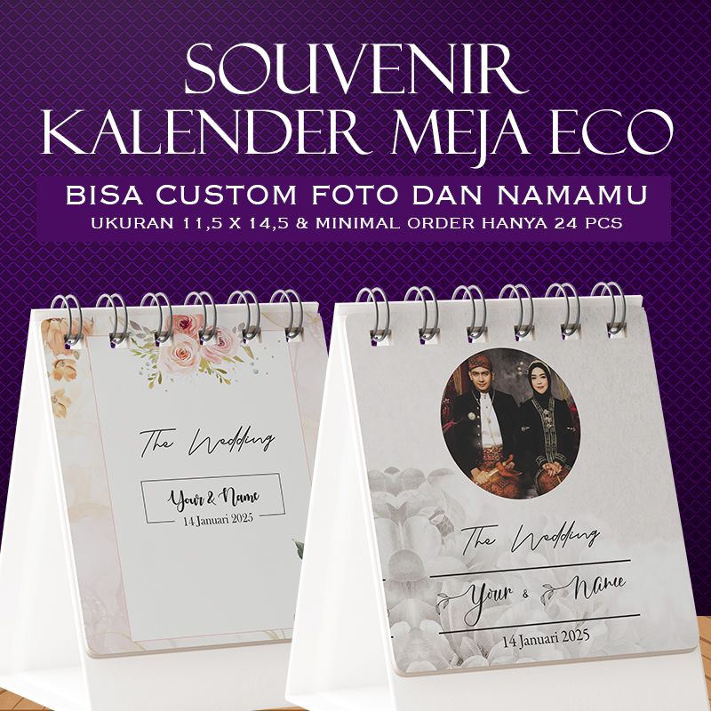 

Souvenir Kalender Meja Eco | Custom Nama dan Foto